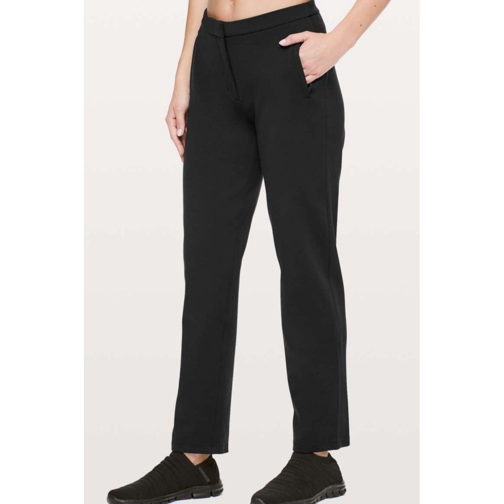 New Lululemon Pants Womens 6 Black Straight On The Move Ponte Stretch